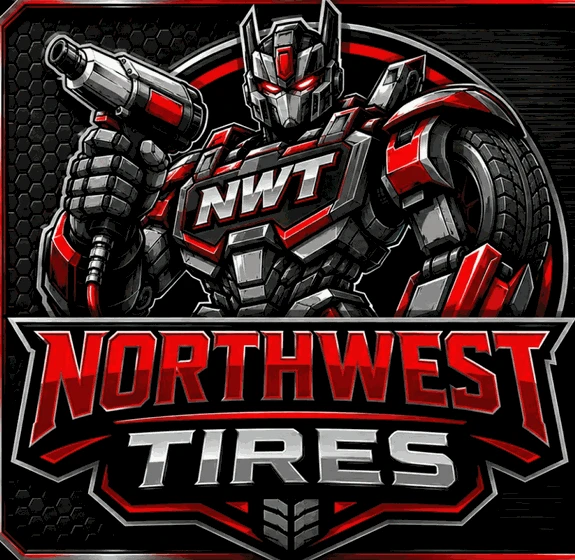 The Northwest Tires robot logo holding an impact wrench